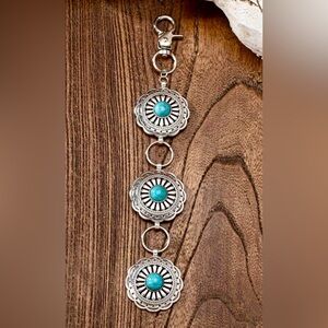 Western Turquoise Inspired Concho Purse Handbag Charm "NEW"